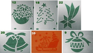 ЗИМНИЕ И РОЖДЕСТВЕНСКИЕ ДЕКОРАТИВНЫЕ ШАБЛОНЫ 12x15см
