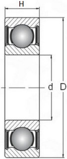 Подшипник 6001 2RS ЭЗО 12х28х8