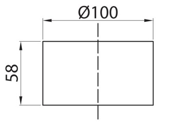 Соединитель круглого воздуховода, диаметр 100 мм
