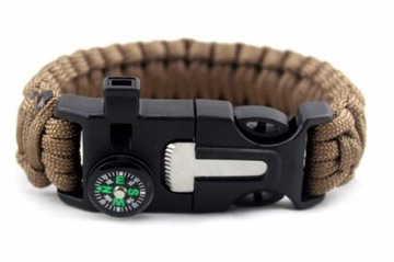 БРАСЛЕТ ВЫЖИВАНИЯ 5в1 PARACORD FIRST COMPASS