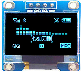 OLED-дисплей 1.3 Arduino I2C SH1106 Синий