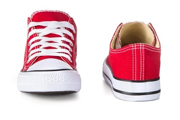 Buty sportowe TRAMPKI męskie Tenisówki Czerwone 0 P4