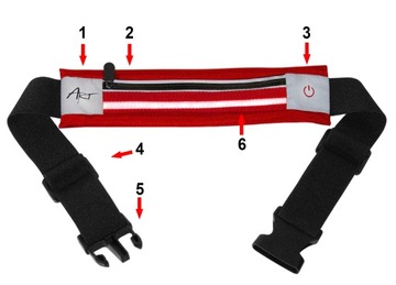 РЕМЕНЬ ДЛЯ БЕГОВОЙ СУМКИ, СВЕТОДИОДНАЯ ПОДСВЕТКА