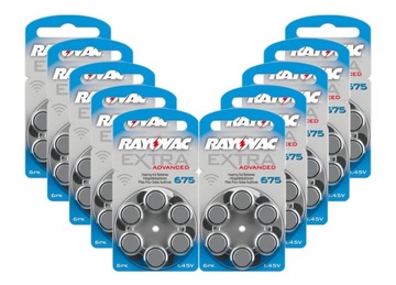 60x RAYOVAC 675 PR44 1,45 В СЛУХОВАЯ БАТАРЕЯ