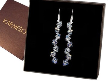 Свадебные украшения Swarovski, серьги с кристаллами KR47