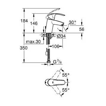 РАКОВИНА GROHE EUROSMART FATTER НОВИНКА! 33265002