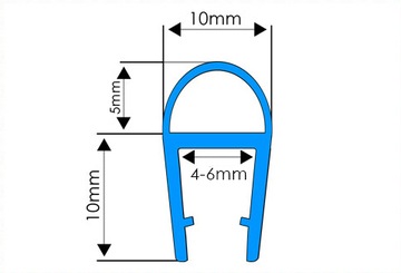 У4 Уплотнитель для душевых кабин 4 5 6 мм