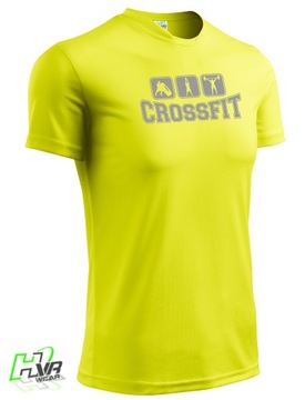 T-SHIRT TRENINGOWY NA SIŁOWNIE CROSS FIT ODBLASK