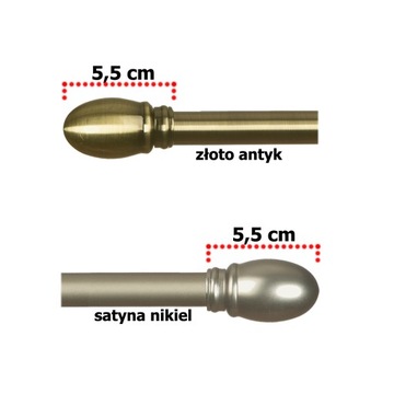 KARNISZ METALOWY Z1905 POJEDYNCZY 19 mm / 220 cm