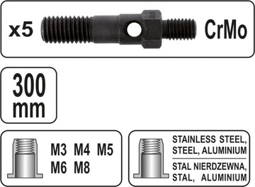 YATO РУЧНАЯ ЗАКЛЕПКА-ГАЙКА M3-M8 36112