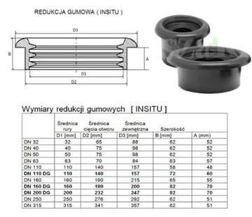 Резиновый переходник INSITU DN 40