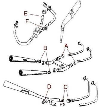 ПРОКЛАДКА ГЛУШИТЕЛЯ HONDA VT 750 1100 SHADOW NEW