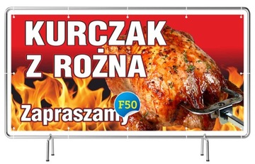 Baner REKLAMA 2,5x1,25 - Kurczak z Rożna SZYLD