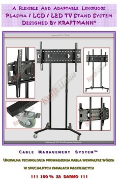 STOJAK WIESZAK WOZEK DO TV LCD PLAZMY LED 30-50''