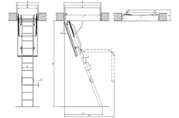 FAKRO LTK Энергетическая лестница 60x130 (h=305)