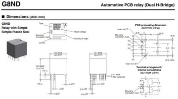 [1шт] OMRON G8ND-2U(2UK) реле ручника HONDA RENAULT