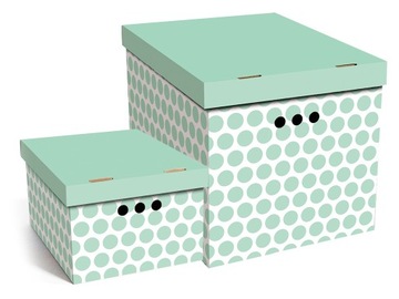 UTILITY BOX, картонная коробка, 2 шт, чёрный горошек, XL