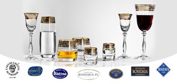 Бокалы для виски Bohemia Glacier Gold Rim