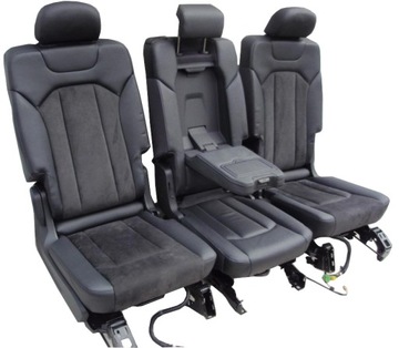 Сидіння зад шкіра алькантара з підігрівом audi q7 4m фото №1