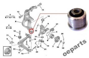 Втулка поворотна опора peugeot 407 508 кронштейна важеля фото №1
