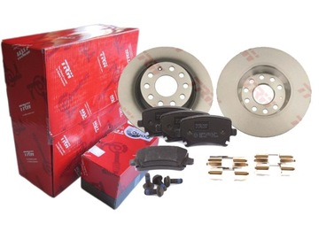 Disks+ pads trw ass vw passat b6 b7 cc eos, фото