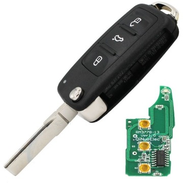 Key з by remote control seat altea ibiza mk4 leon mk2 mii id48 433mhz 7n5837202 h, фото