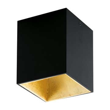 Stylish wall lamp stain eglo polasso led backlight 3, 3w black/ golden, фото