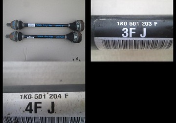 Axle vw passat b7 3aa 2. 0tdi 1k0501203f 1k0501204f, фото
