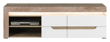 Cabinet rtv irma im2 white oak+ glossy white lighting, фото