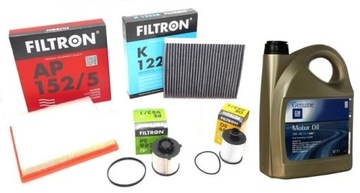 4 x фільтр filtron+ масла gm 5w/ 30 dexos2 5l opel insignia 2.0 cdti, фото