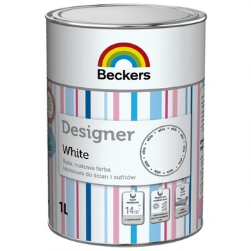 Beckers designer белый латексная краска белая 1l, фото