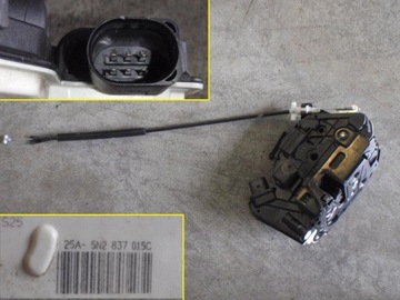Door lock left front door fabia 2 5n2 837 015c 6 contacts, фото