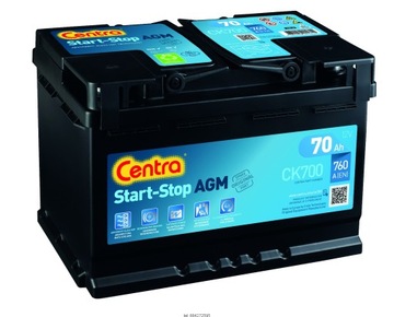Battery center agm ck700 70ah 760a, фото