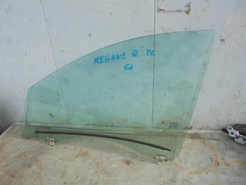 Door glass front left renault megane 3 5 doors 08 - 16, фото