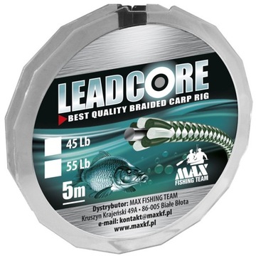 Leadcore 55lbs, max fishing team, фото