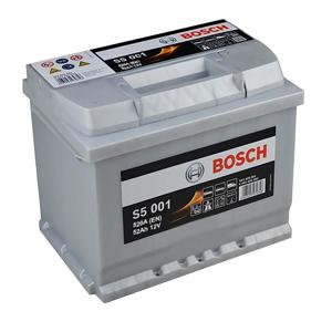 Аккумулятор bosch s5 12v 52ah 520a, фото