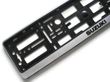 Frame silver under tablice with the inscription suzuki curtains, фото