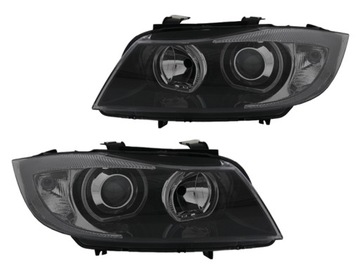 Рефлектор фара кольца led подсветка angel комплект bmw 3 e90 e91, фото