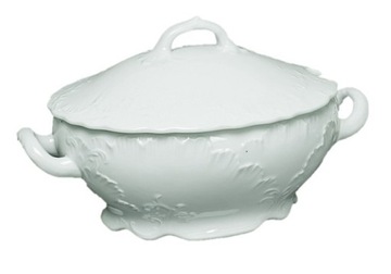 Cmielow rococo 0001 vase with lid 2, 7 liter white niedekorowana with lid reliefem, фото