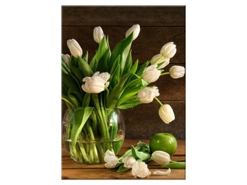 Image flowers white tulips 50x70 tulip salon, фото