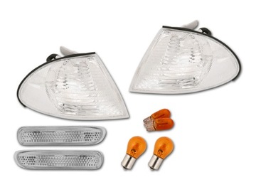 Turn signals turn signals bmw 3 e46 1998 white depo, фото