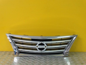 Nissan sylphy 2012 - 2015 решетка передняя хром, фото
