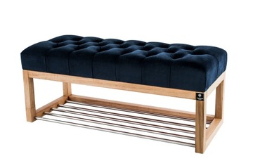Диван без отсека для хранения emra wood 90 x 40 x 40 сантиметри оттенки синего, фото