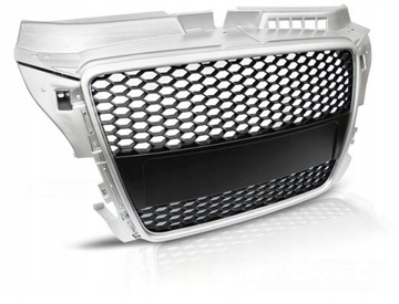 Lattice audi a3 8p 08-12 rs-type silver black, фото