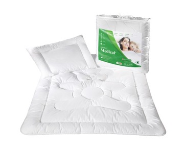 Ковдра для детей 100x135 подушка 40x60 medical 600g+ 220g белая, фото