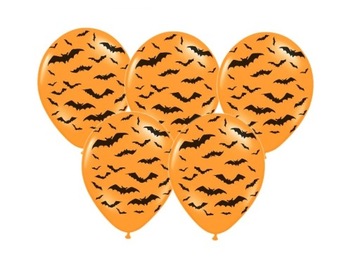Balloon orange and red party deco bat, фото