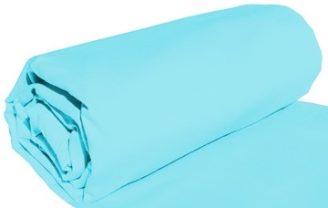 Sheet with elastic band 140x200 turquoise cotton, фото