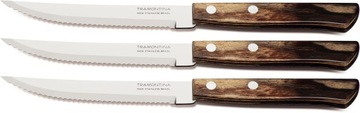 Tramontina - 3 x knives for steaks / pizzy - polywood, фото