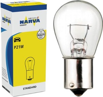 Narva 12v p21w ba15s light bulb automotive 10 pcs 17635, фото