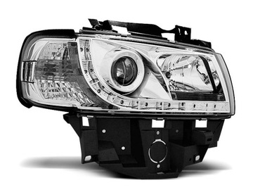 Фонаря перед vw автобус t4 рестайлинг хром led подсветка светодиодные новое, фото
